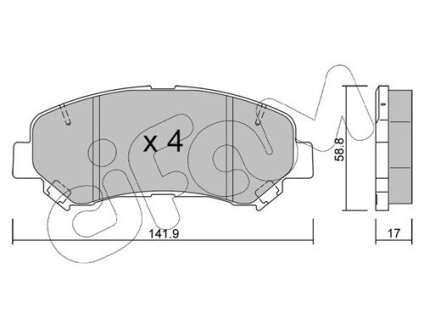 NISSAN Гальмівні колодки передн Qashqai, X-Trail 07- CIFAM 822-792-0