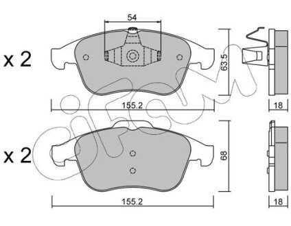 RENAULT гальмівні колодки передн. Laguna 08- CIFAM 822-803-2