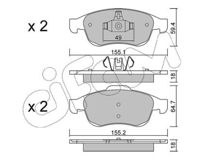 RENAULT гальмівні колодки передн. Duster,Megane 09- CIFAM 822-817-0