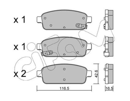 OPEL гальмів.колодка задн.Astra J,Mokka,Zafira,Chevrolet Cruze 09- CIFAM 822-840-0