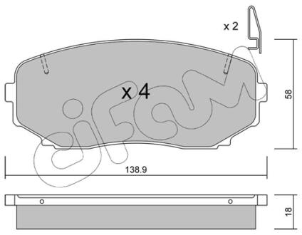 MAZDA Тормозные кол. пер. CX-7 CX-9 CIFAM 822-872-0