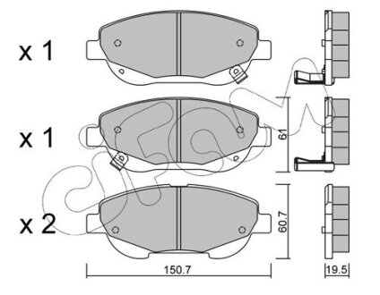 TOYOTA колодки гальм. передн. Avensis 2,0-2,2 08- CIFAM 822-879-0