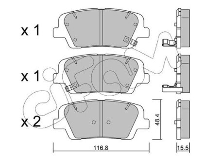 HYUNDAI Гальмівні колодки задн. Sorento,Santa Fe 06- CIFAM 822-901-0