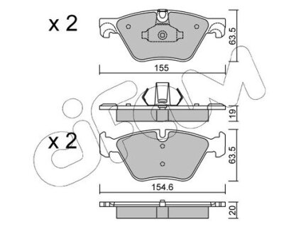 BMW Гальмівні колодки передн.5 F10 518d-528i 11- CIFAM 822-917-0