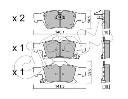 Гальм. колод. задн. JEEP Grand Cherokee 11- CIFAM 822-928-0