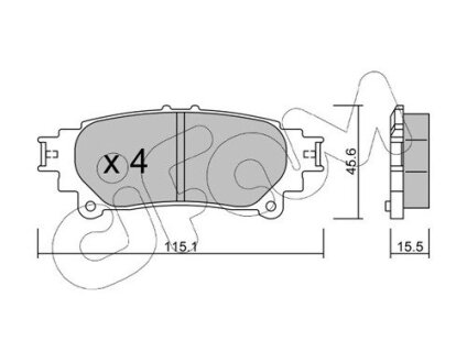 TOYOTA Колодки гальмівні задн. Lexus IS 13-,RX 09-,Prius 12- CIFAM 822-939-0