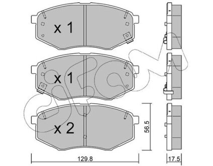 HYUNDAI гальмів.колодки передн.ix20,Kia Soul II 10- CIFAM 822-942-0