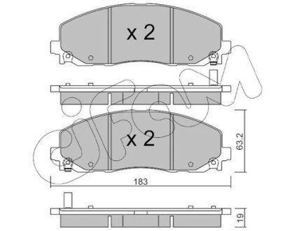 FIAT гальмівні колодки передн.Freemont,Chrysler Grand Voyager V,Lancia 2.0/3.6 11- CIFAM 822-946-0