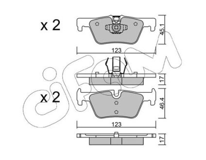 BMW колодки гальм. задн. F30/F31/F34/F35/F80/X3(F25) CIFAM 822-962-0 (фото 1)