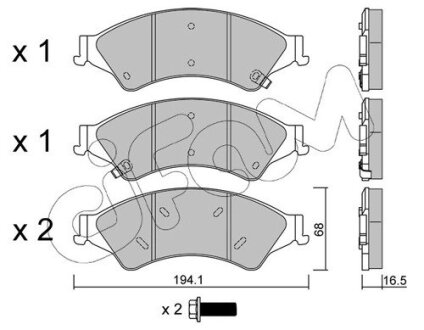 FORD гальмів.колодки передн.Ranger 11- CIFAM 822-971-0