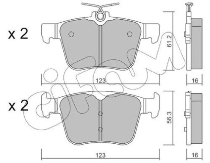 VW Тормозн.колодки задн.Audi A3,Golf VII,Touran 12- CIFAM 822-981-0 (фото 1)