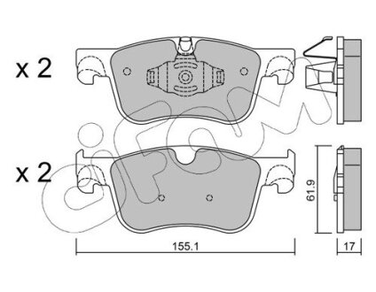 CITROEN гальмівні колодки передн. C4 Grand Picaasso, C4 Picasso (B78) CIFAM 822-984-0