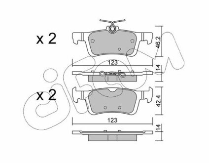 FORD Колодки гальмівні задні FIESTA 1.0-1.5 17- CIFAM 822-986-1