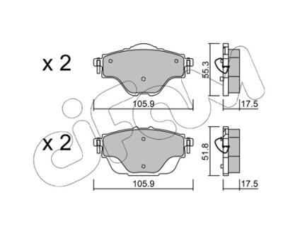 CITROEN Тормозные колодки задн.C4 Grand Picaasso, C4 Picasso 13-,PEUGEOT 308 CIFAM 822-988-0