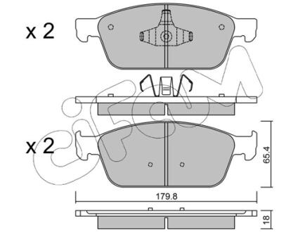 FORD гальмів.колодки передн.Focus III ST 12-,Kuga II 13-,Transit Connect 15- CIFAM 822-989-0