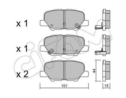 MITSUBISHI Колодки торм.задние Outlander 12-, ASX, CITROEN C4 Aircross, MAZDA 6 CIFAM 822-995-0