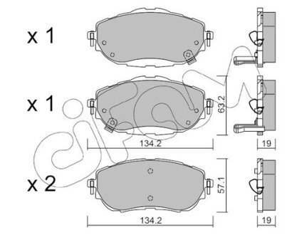 TOYOTA Тормозн.колодки передн.Auris 12- CIFAM 822-998-0