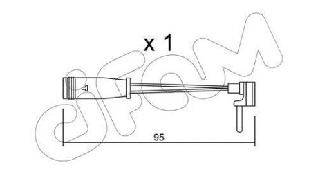 DB датчик гальм. колодок. 203, 204, 211, 220 (1шт.) CIFAM SU.129 (фото 1)