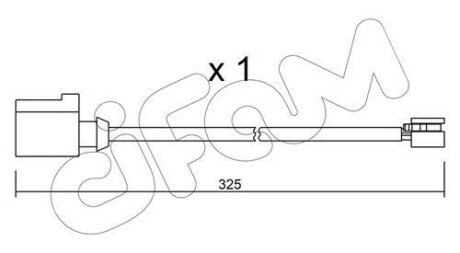 VW датчик зносу передніх гальмівних колодок Touareg 3.0/4.2 10- CIFAM SU.271