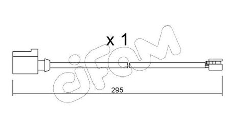 VW датчик зносу передніх гальмівних колодок Touareg 3,0-4,2 10-. CIFAM SU.273