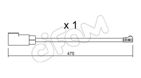 FORD датчик зносу передн. гальм. колодок Transit Custom12- CIFAM SU.329