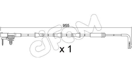 JAGUAR Датчик зносу гал. колодок (перед.) I-PACE (X590) 18- CIFAM SU.396