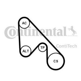 Комплект ГРМ Contitech 5PK1145K1 (фото 1)