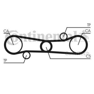 Ремінь зубчастий (довж. 60-150) Contitech CT654