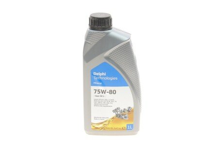 Трансмиссионное масло Gear Oil 5 GL-5 75W-80 полусинтетическое 1 л Delphi 28344397 (фото 1)