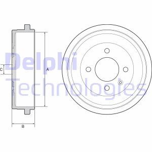 VW гальмівний барабан Polo99-01.Amulet Delphi BF549