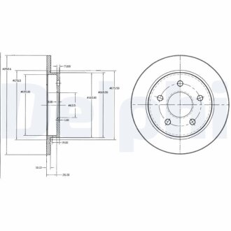 FORD диск гальмівний задній Scorpio 252X10 Delphi BG2332