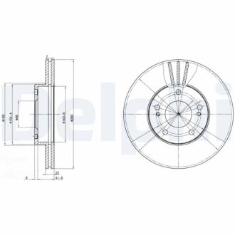 NISSAN Гальмівний диск передн. MAXIMA / MAXIMA QX IV 2.0, 2.5 95- Delphi BG2682