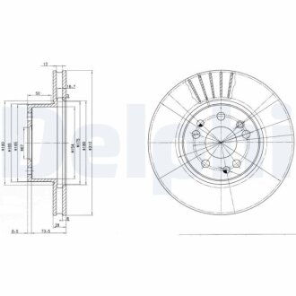 DB Гальмівний диск передн. W140 Delphi BG2737