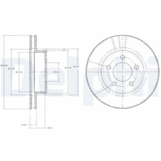 FORD USA Гальмівний диск передн. EXPLORER 96- Delphi BG3546