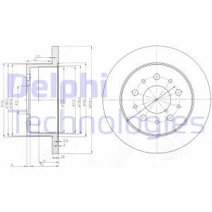 FIAT диск гальмівний задній Ducato,Jumper 02- Delphi BG3853