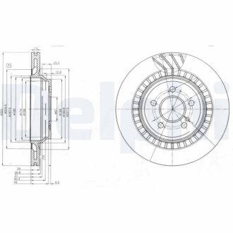 DB диск гальмівний задній 320*24 W221 Delphi BG4144