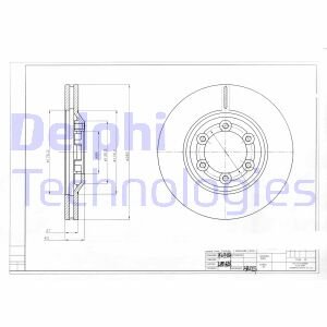 ISUZU Гальмівний диск передн. D-MAX I 02-, D-MAX II 12- Delphi BG4175 (фото 1)