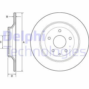 MAZDA гальмівний диск задн.CX-5 11- Delphi BG4567C