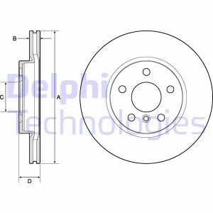 Диск гальм. передн. BMW 2 Delphi BG4777C