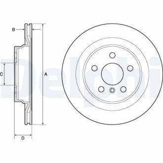 BMW Диск гальмівний задній 1/F40, X1/F48 Delphi BG4778C