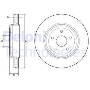 JEEP гальмівний диск задній GRAND CHEROKEE IV Delphi BG9214C