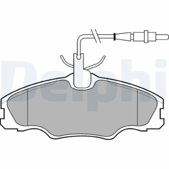 PEUGEOT гальмівні колодки передн. 406 1.6/1.8 95- Delphi LP985