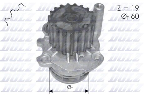 Водяний насос AUDI A2 (8Z0) / SEAT AROSA (6H) / SK DOLZ A196