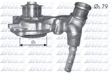 FORD помпа води Mondeo 1,8TD 93- DOLZ F-166