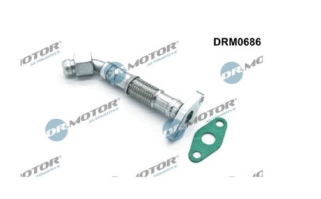 Трубка турбокомпрессора ДВЗ (чорний метал) DR.MOTOR DRM0686