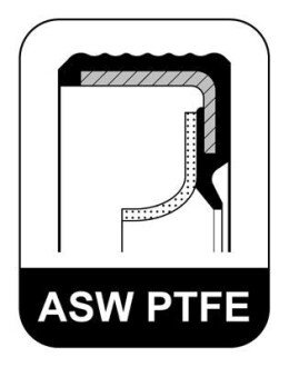 Сальник колінчастого вала 19x38,5x8 ASW RD PTFE/ACM ELRING 875480