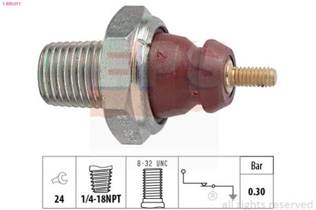 FORD датчик тиску мастила Escort,Fiesta,Focus,Mondeo I,II,Scorpio,Sierra,Transit,Mazda EPS 1.800.011