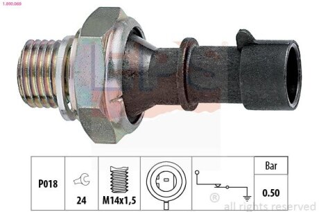 CHEVROLET датчик тиску мастила SOHC DOHC Aveo Damas Tacuma Nubira III,Lacetti 1.6 EPS 1.800.069