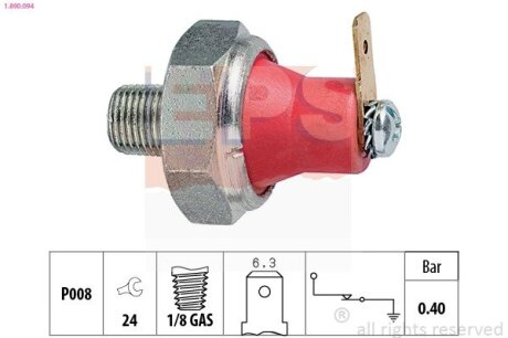 MITSUBISHI датчик тиску мастила Carisma,Colt IV,V,Galant V,VI,L200 2.5 DI-D 05-,Lancer EPS 1.800.094