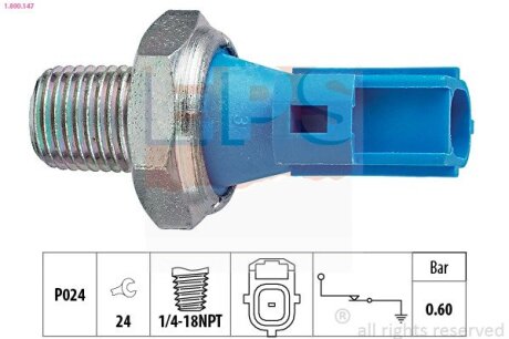 FORD датчик тиску мастила Transit 99- EPS 1.800.147